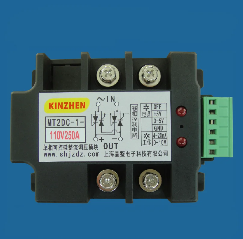 

Single-phase Bridge Full Control Thyristor Thyristor DC Rectifier Voltage Regulator Module MT2DC-1-110V250A