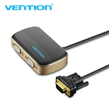 Vention 2 порта VGA Splitter Switch VGA 2 Вход к 1 выходной коммутатор дистрибьютор 1 компьютер подключается 2 монитора же изображения