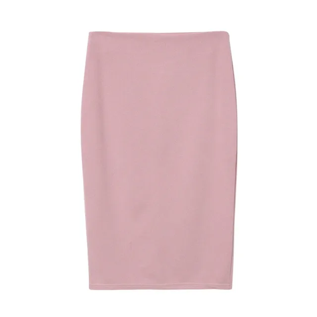 Summer Sexy Ladies Chiffon Pencil Skirts Midi High Waist Stretch Slim Casual Pink Black Office Work Wear 1