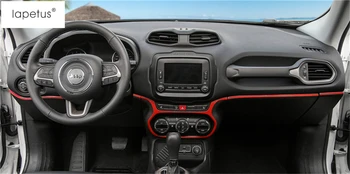 

Lapetus Accessories Fit For Jeep Renegade 2015 - 2020 Front Central Control Instrument Decoration Strip Molding Cover Kit Trim