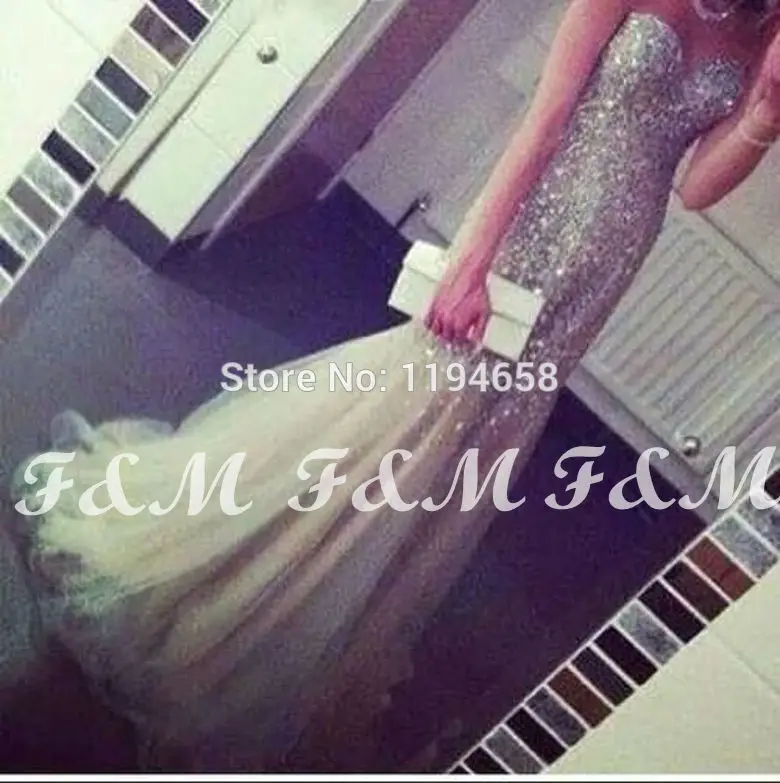 New Luxury 2016 Sweetheart Heavy Crystal Prom font b Dresses b font Mermaid Sequin Tulle Floor
