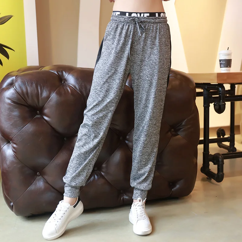 

2019 spring new women's casual pants loose large size nine points pencil feet pants outdoor sports pants