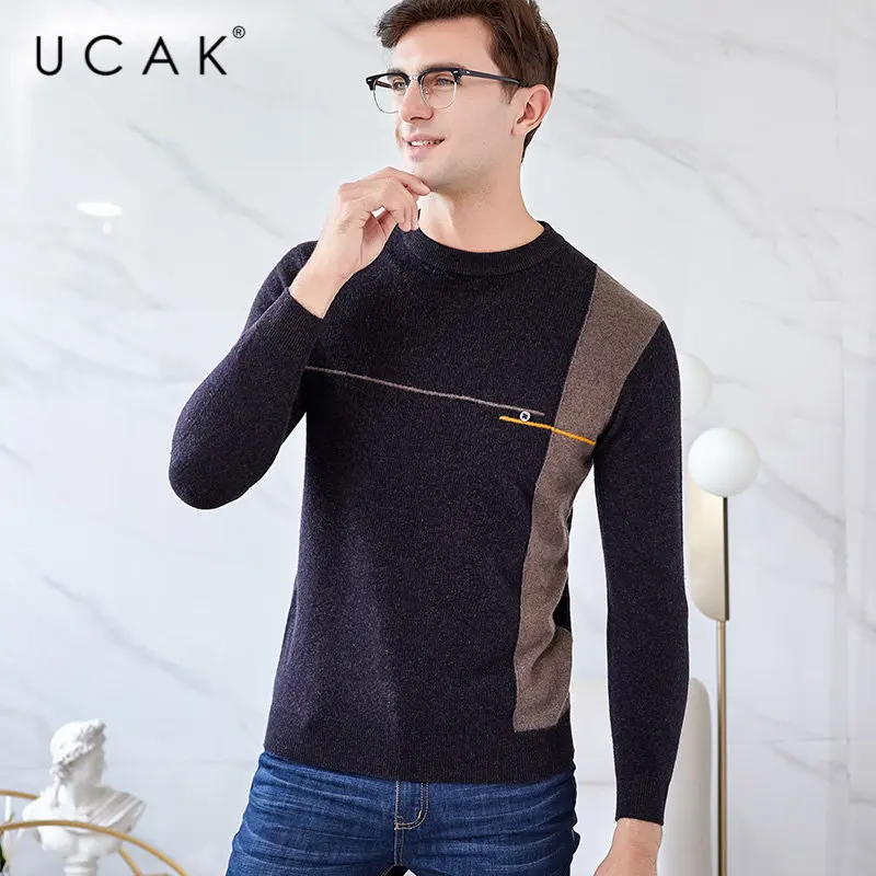 UCAK Brand Merino Wool Sweater Men 2019 New Arrival Autumn Winter Mens Sweaters Pull Homme Soft Warm Cashmere Pullover Men U3030 UCAK Brand Merino Wool Sweater Men 2019 New Arrival Autumn Winter Mens Sweaters Pull Homme Soft Warm Cashmere Pullover Men U3030