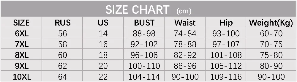 6XL-10XL