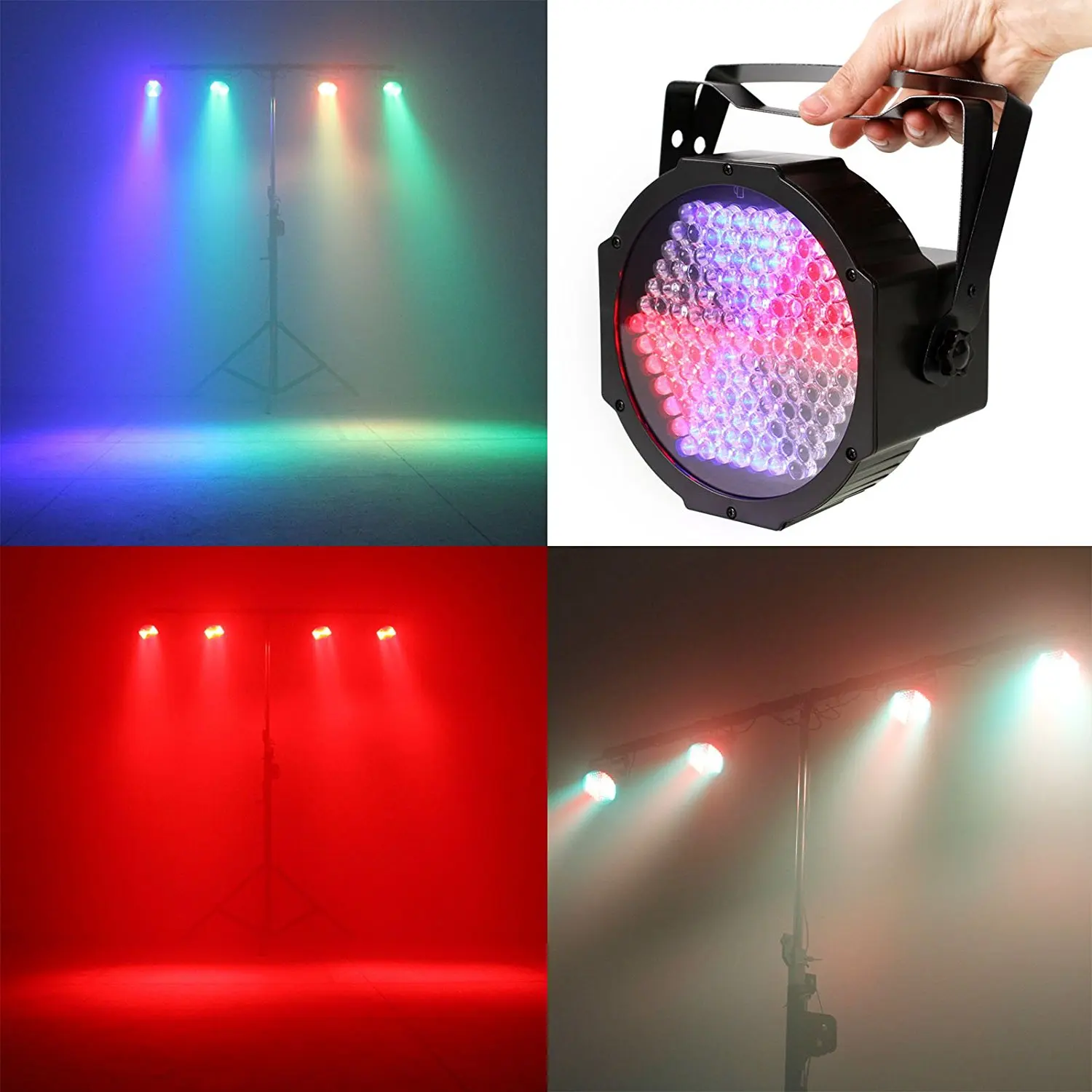 

RGB LED Par Lights 127leds Up Lighting DMX512 Voice Control Stage Lighting for DJ Magic Show Party
