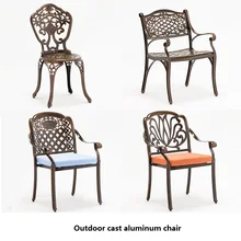 Outdoor cast aluminum chairs garden outdoor balcony chair indoor lounge cast aluminum chair Outdoor cast aluminum chairs garden outdoor balcony chair indoor lounge cast aluminum chair