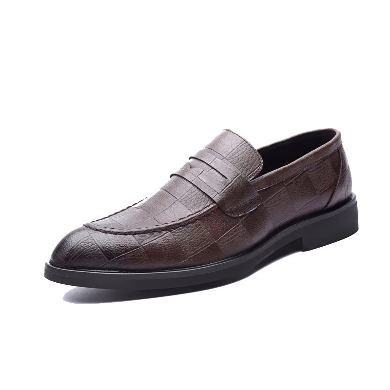 Мужская официальная Свадебная обувь; сезон весна-осень; Роскошные Мужские модельные туфли в деловом стиле; мужские лоферы с острым носком; M353