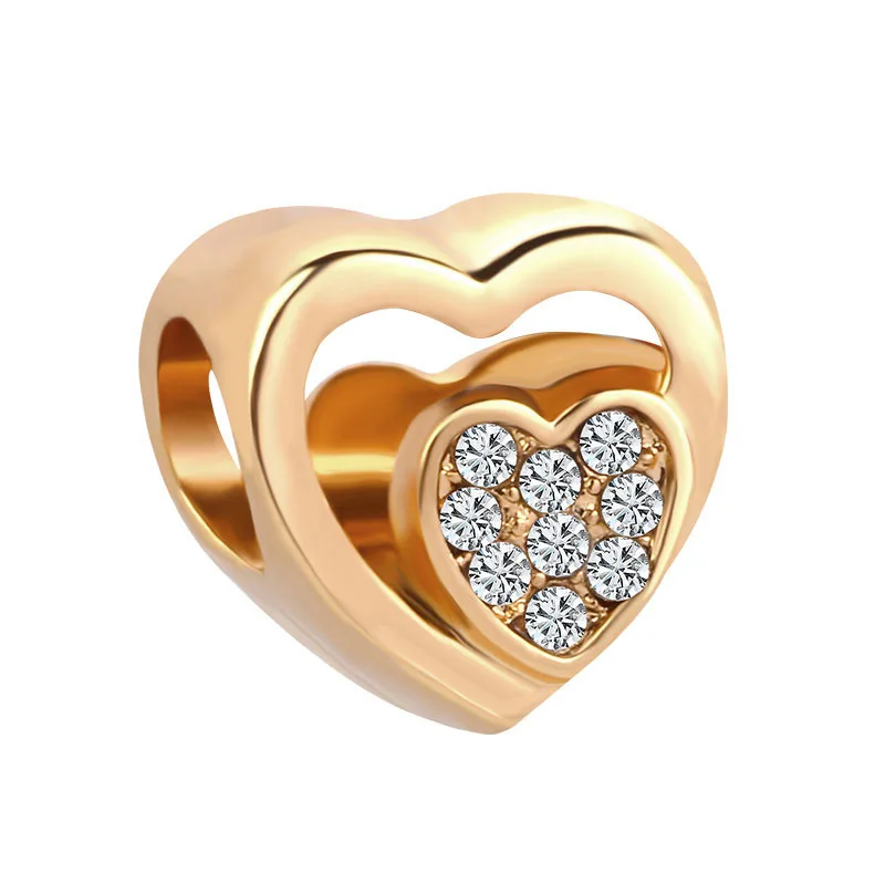 A1089 Минимальный заказ 1 шт. золотое Европейское свадебное кольцо Корона Тыква автомобиль diy бисер Подходит Pandora браслет для женщин ювелирные изделия EL149 - Цвет: A1089