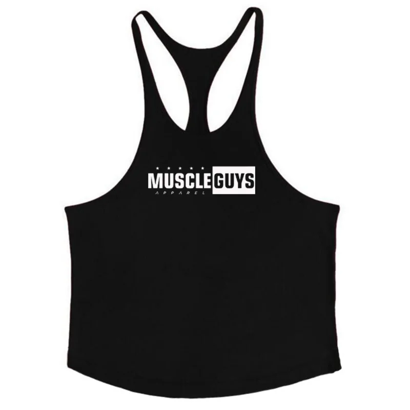 Muscleguys/брендовая одежда для фитнеса и бодибилдинга, майка для мужчин, Спортивная майка Стрингер, хлопковая майка без рукавов, мужская майка для тренировок
