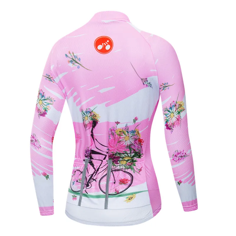 Weimostar розовая велосипедная майка женская с длинным рукавом осенняя одежда для горного велосипеда профессиональная команда mtb езда на велосипеде рубашка одежда для велоспорта