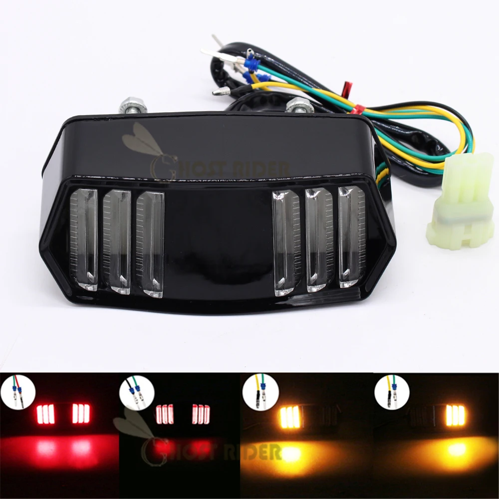 

Motorcycle LED Tail Light Running Stop Brake Rear Warning Turn Signal Indicator Lamp for Honda MSX125 CBR650F CTX700 CTX700N
