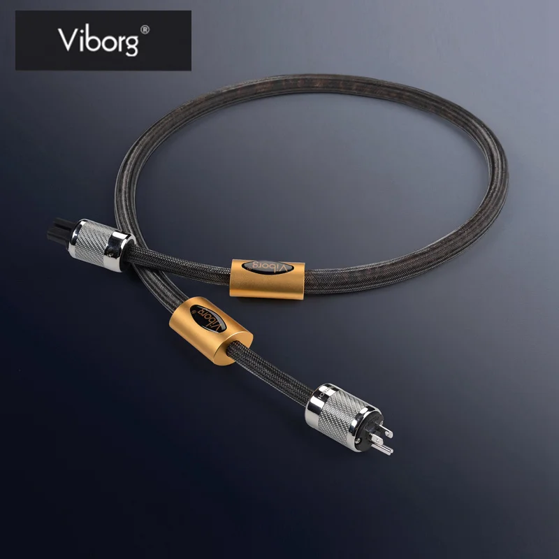 

Viborg KANAS Pure Silver Speaker Power Cable 1.8m US Plug Audio Power Cable With NCF FI-50M(R) Connector Plug