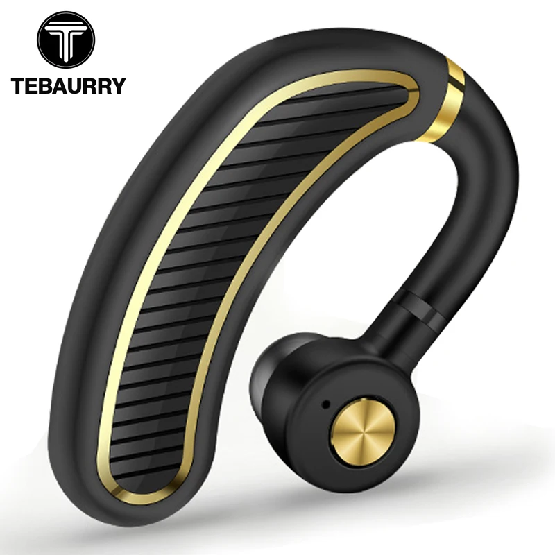 

TEBAURRY New 24 Hours Work Time Business Bluetooth Earphone Wireless Headset Bluetooth Headphones with Mic for Driver Office