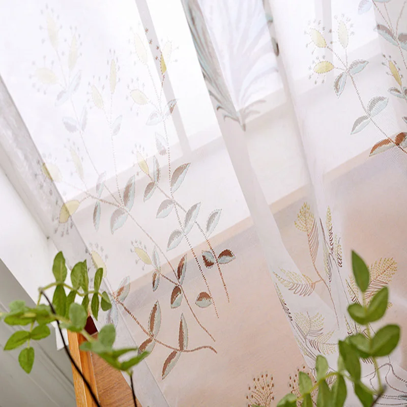 Пасторальные занавески в стиле кантри для гостиной с цветочным принтом, тканевые занавески для спальни с подвеской с кисточкой, чистые и свежие занавески