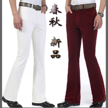 Мужские вельветовые расклешенные брюки с колокольчиком 60 s 70 s в стиле ретро, длинные брюки, теплые брюки, повседневные, S12