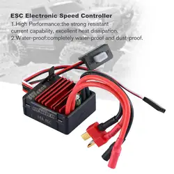 60A ESC Матовый ESC электронный регулятор скорости Водонепроницаемая щетка ESC RC автозапчасти С 7,4 V/2A BEC для 1/10 RC Гусеничный автомобиль