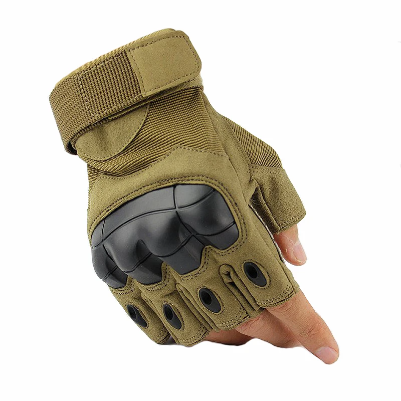 Half Finger Tactical Gloves Rubble Knuckle Military Paintball Airsoft