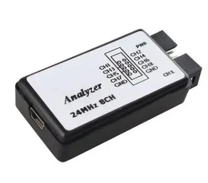 Хорошее качество логический анализатор USB Saleae 24 м 8CH с буферным чипом поддерживает 1.1.15