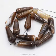 Коричневые вены агат падение 10*30 мм 1" для DIY ювелирных изделий, делая свободные бусы fppj бусины натуральный драгоценный камень коралл
