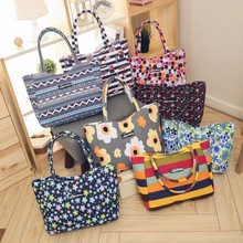 5 шт./лот, Женская Холщовая Сумка для покупок с принтом, сумка на одно плечо, пляжная сумка, сумки-тоут