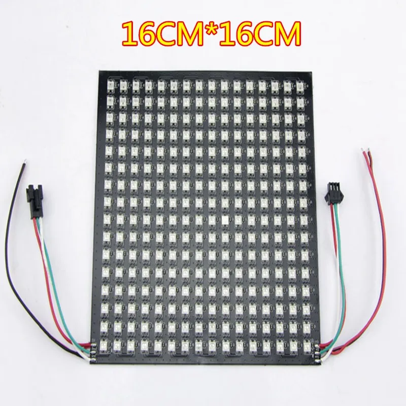 WS2812B 16*16 пикселей WS2812B цифровой гибкий светодиодный панель WS2811 IC Индивидуально адресуемый Цвет DC5V