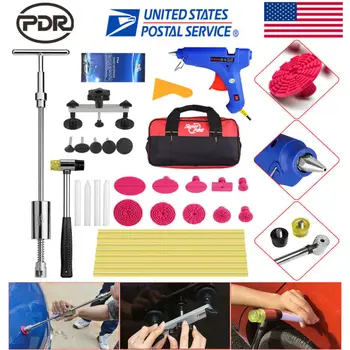 Cheap PDR Slide Hammer Puller Glue Gun Pulling Bridge Dent Ding Hammer Glue Sticks Glue Tabs Car Paintless Dent Repair Tool Kits