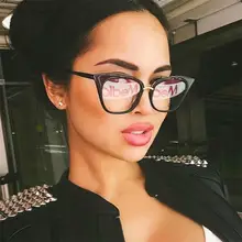 Очки кошачий глаз, прозрачные женские очки с прозрачными линзами, поддельные очки, женские ретро очки с оправой, ацетатные оптические очки по рецепту