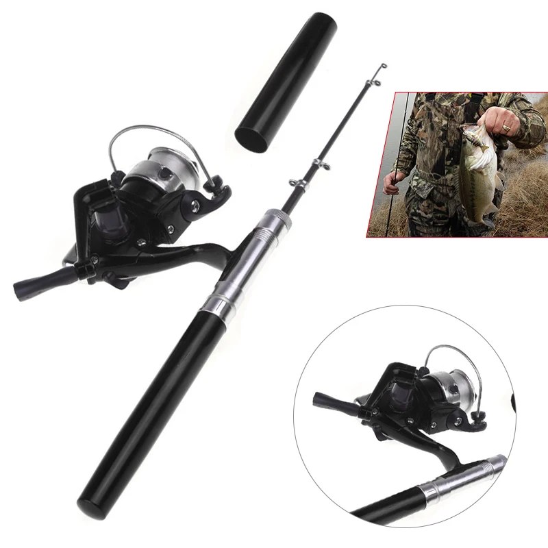 

Lixada Telescopic Pen Fishing Rod Reel Combo Kit Ocean Mini Aluminum Alloy Fishing Pole + Reel Set Fishing Tackle Tool Pesca