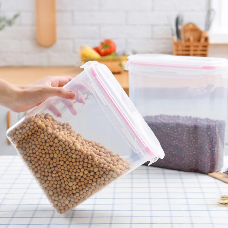 Kitchen Transparent Storage Box Grains Beans Storage Contain Sealed Home Organizer Food Container Refrigerator Storage box