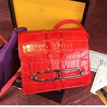 Модный женский кошелек из натуральной кожи аллигатора с клапаном, длинный ремень из натуральной крокодиловой кожи, женская сумка через плечо, женская сумка-мессенджер