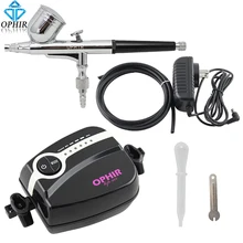 OPHIR Free shipping Portable 0.3mm Mini Airbrush Compressor Kit 5 Adjustable Speed for Art Painting Makeup Black#AC094B+AC004 OPHIR Free shipping Portable 0.3mm Mini Airbrush Compressor Kit 5 Adjustable Speed for Art Painting Makeup Black#AC094B+AC004