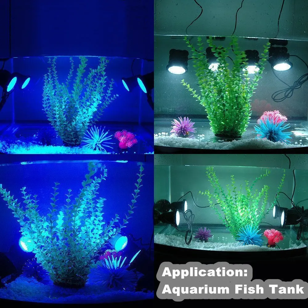 

Underwater Spot Light Garden Pond Light LED Aquarium Fish Tank Lamp US UK EU AU LED Spot Light 4 Pcs Lights LED D25