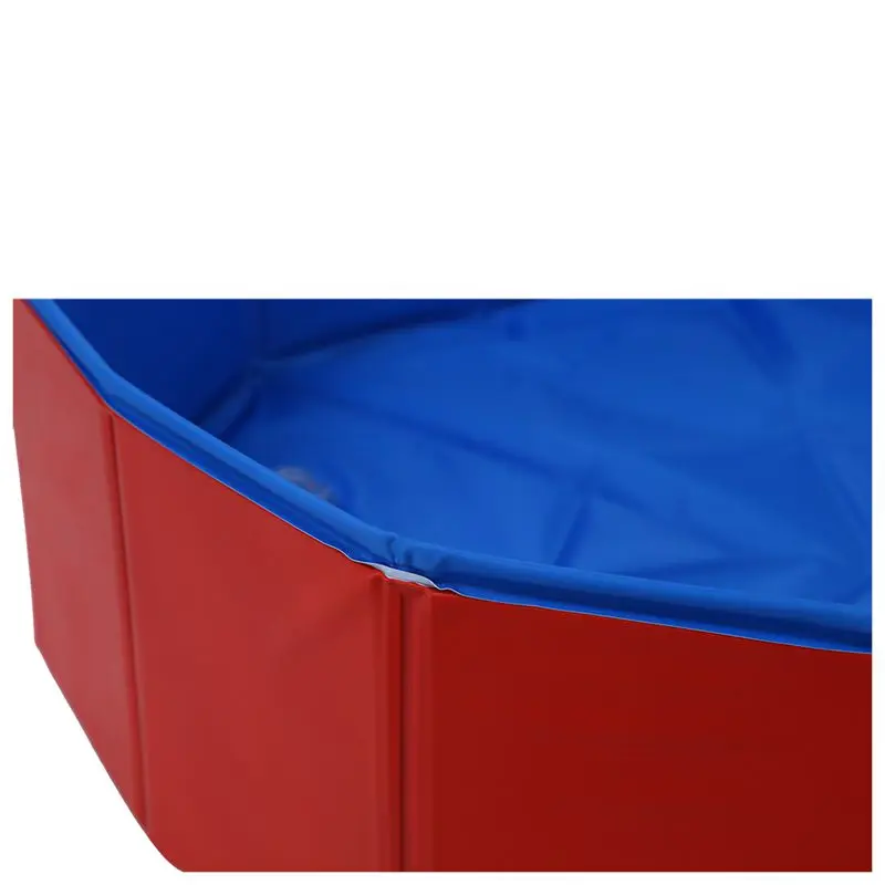 Tanie Składany domek dla psa basen letni niebieski + czerwony