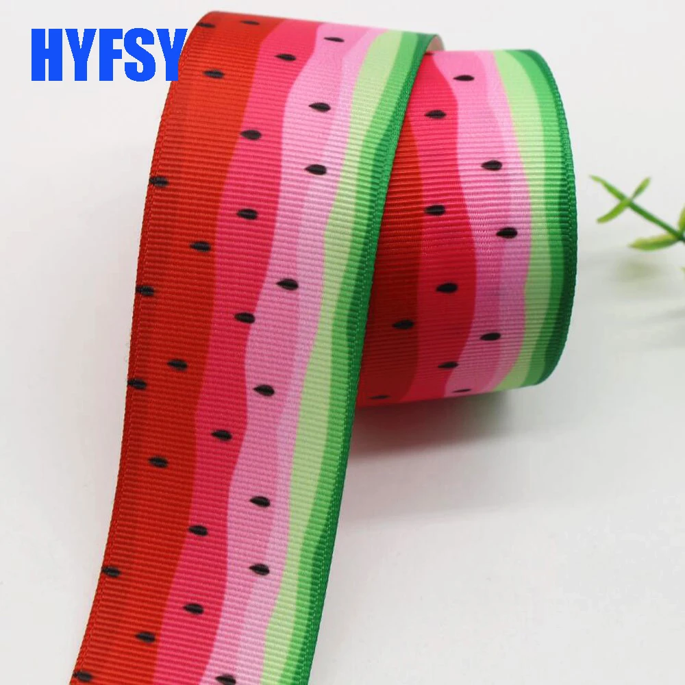 

New 25 38mm watermelon pencil ribbon 10 yards DIY handmade materials gift wrapping headwear sewing fabrics Grosgrain ribbons