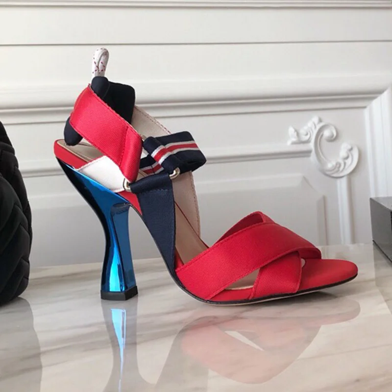 Г., шикарный дизайн, сандалии-гладиаторы женская обувь на необычном высоком каблуке с открытым носком и ремешком на щиколотке женская модная обувь для вечеринок