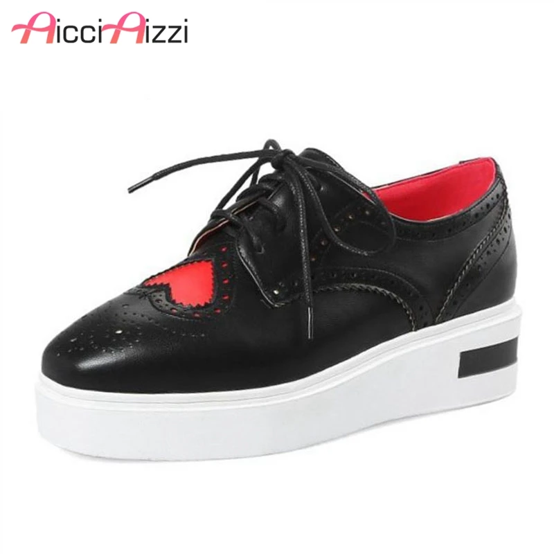 

ZALAVOR PU Leather Women Flats Shoes British Style Lace Up Shoes Women Daily Leisure Outdoor Woman Girl Footwear Size 34-43
