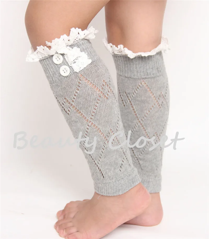 

Children Girl Hollow Style Crochet Leg Warmer-Girl Diamond Boot Legging-Ruffle Leg Warmer