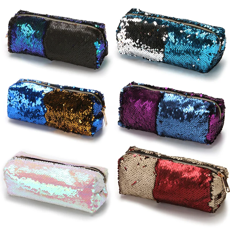 Do Dower 6 Color Discolor Sequin Multifunction Zipper Cosmetic Makeup Pencil Bag Gag Practical Jokes Backpacks Girl Women Pouch | Игрушки и