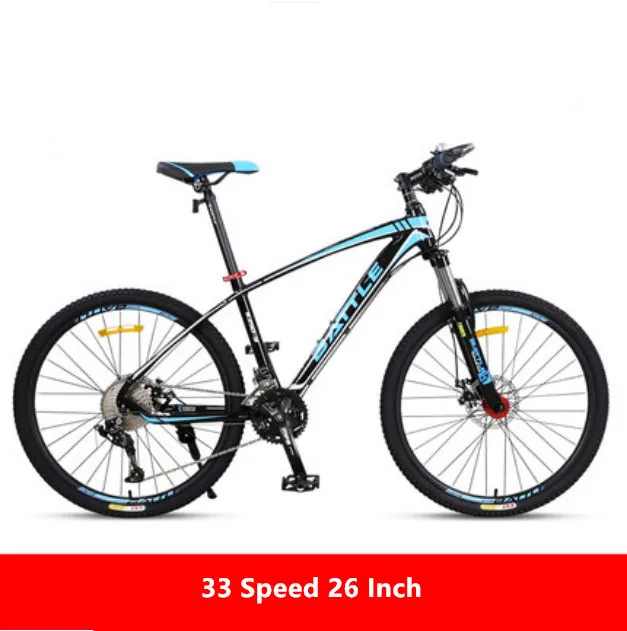 New Brand Aluminum Alloy Frame 27 30 33 Speed Dual Disc Brake Mountain Bike Outdoor Sport Downhill MTB Bicycle