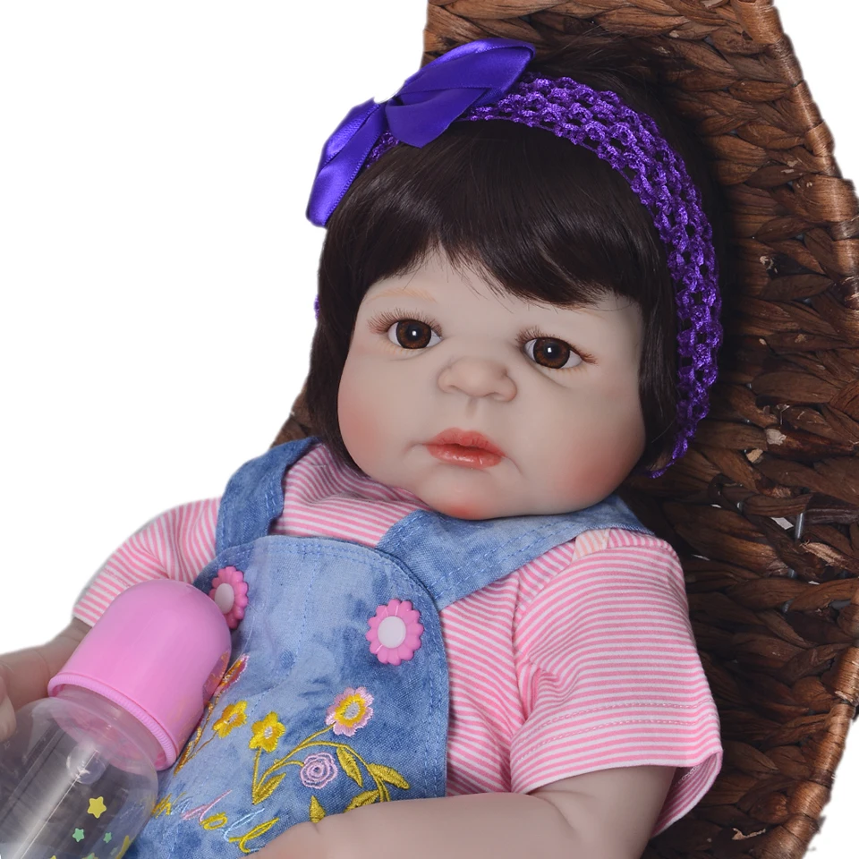 Bebes reborn girl куклы 2" 55 см полностью силиконовые reborn baby victoria girl реалистичные детские подарочные игрушки куклы alive bonecas