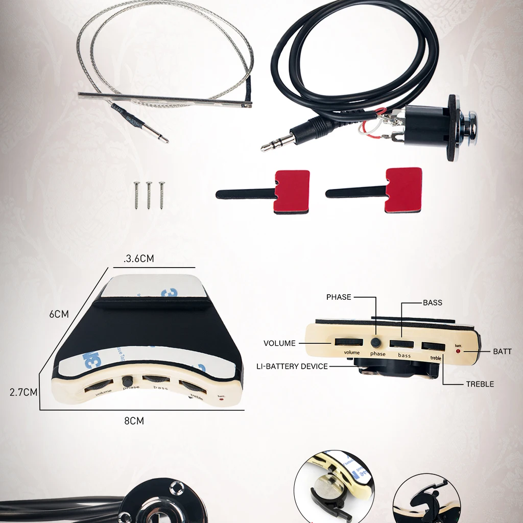 NAOMI гитара pick up LC-5 5 полос эквалайзер Акустическая гитара предусилитель Эквалайзер Тюнер Пьезо керамический пикап