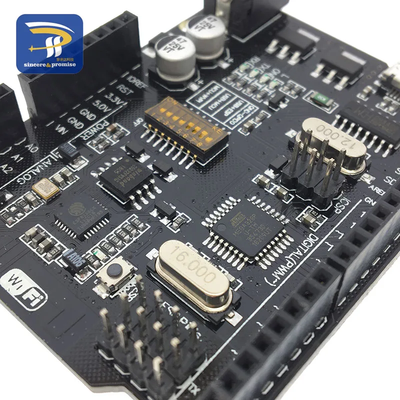 UNO+ WiFi R3 ATmega328P+ ESP8266(32 Мб памяти) USB-TTL CH340G для Arduino Uno, NodeMCU, WeMos ESP8266 новое поступление