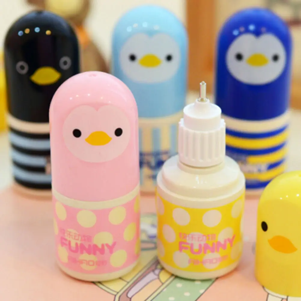 

Kawaii Cartoon Plastic Correction Fluid Creative Chicken Correction Tape For Kids Cute School Supplies