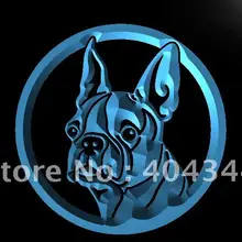 LB656-Бостон-терьер собака Pet светодиодный неоновый свет знак