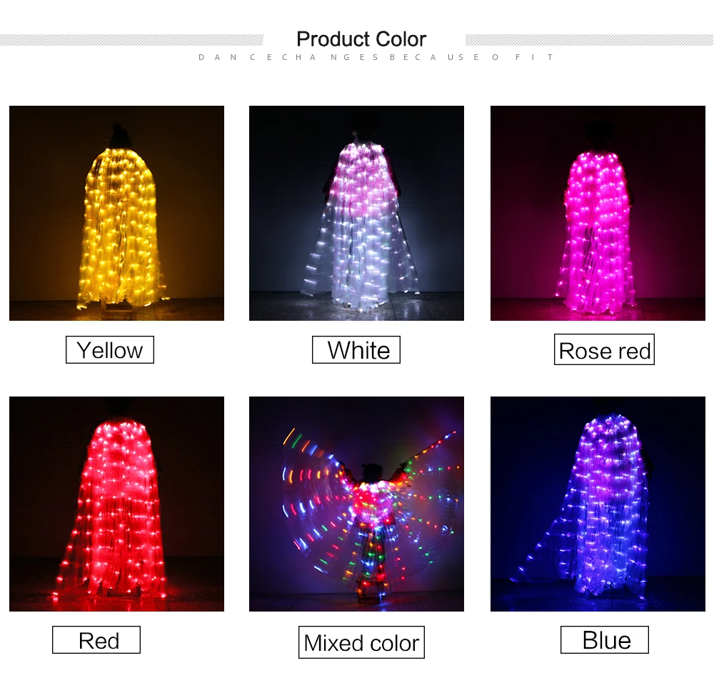 Детский светодиодный танец Isis крылья светодиодный танец живота 360 градусов египетские сценические крылья для перформанса новые дети DJ светодиодный крылья с палочками