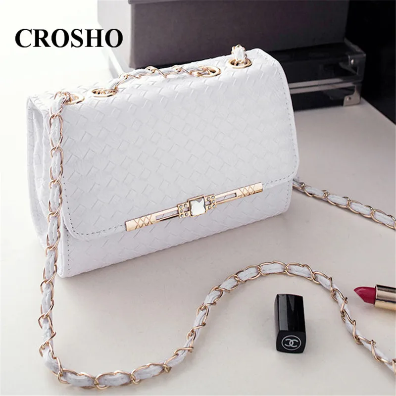 

CROSHO Crocheting Small Bag Korean Version of Social Student Chain Single Shoulder Hand with Simple