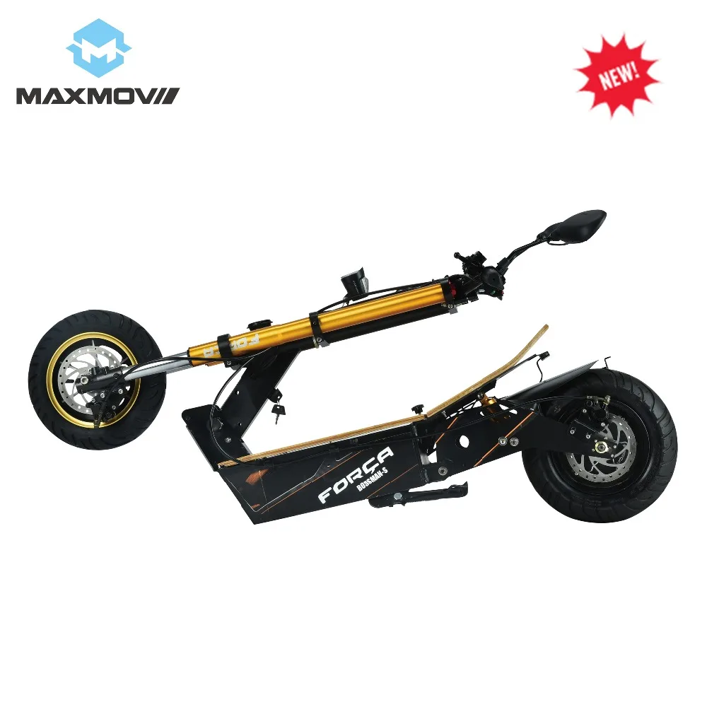 Новое обновление 2000W 48V E-mark электрический скутер с двумя большими толстыми колесами