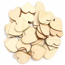 50/Uds 10mm 20mm 30mm 40mm corazón de madera niños suministros de fiesta de cumpleaños DIY álbum de recortes artesanía decoración de favores de boda Día de San Valentín