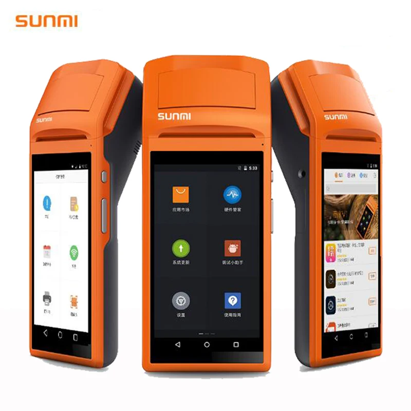 Sunmi V1 5 дюймовый сенсорный экран планшет беспроводной портативный android bluetooth 58 мм