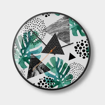 

Nordic Green Wall Clock European Modern Minimalist Art Watches Creative Trend Living Room Atmospheric Wall Clocks